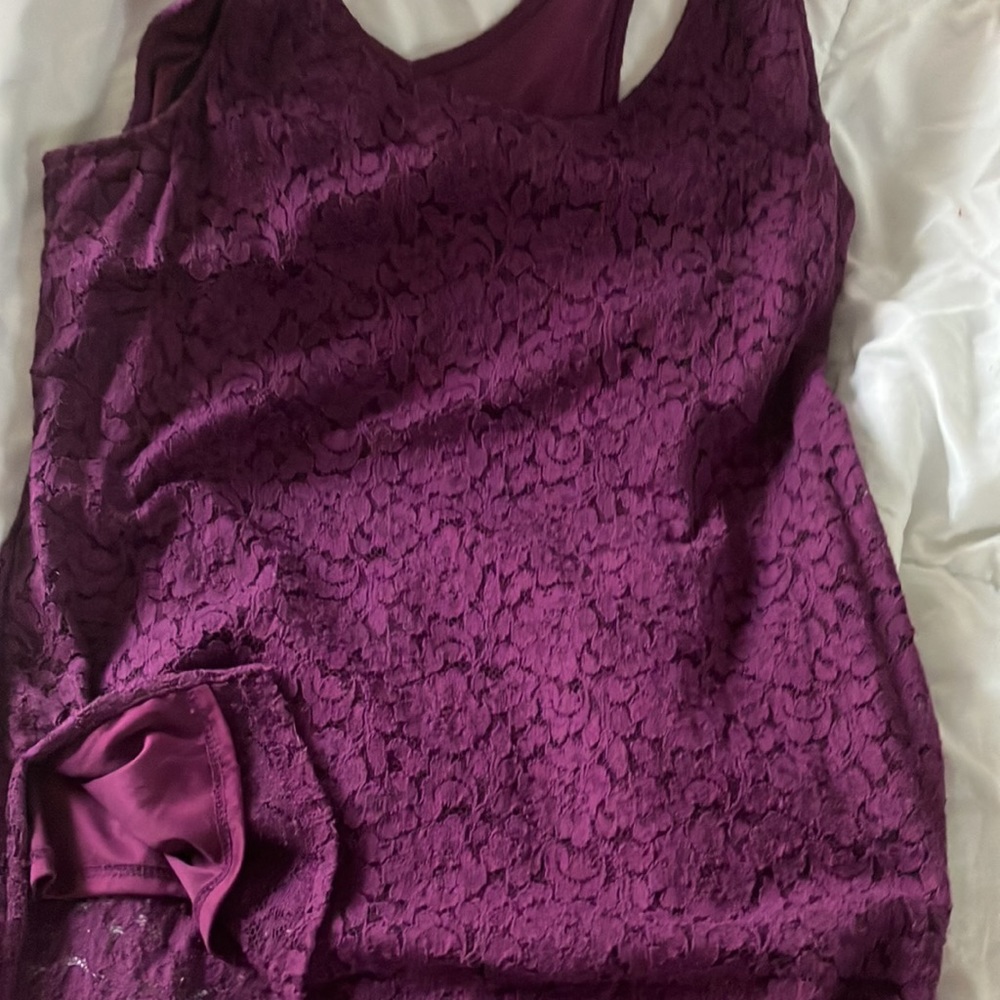 Lane Bryant lined purple lace shell